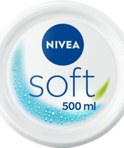 NIVEA Soft Moisturising Cream (500ml), A Moisturising Cream Face, Body And Hands With Vitamin E And Jojoba Oil, Hand Cream Moisturises Deeply, All-Purpose Day Cream