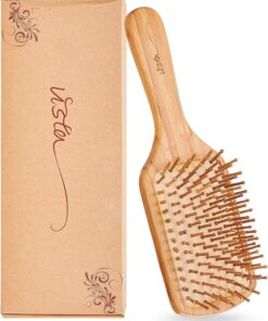 Hair Brush, Bamboo Hairbrush For Long,Thick,Curly,Wavy,Dry or Damaged Hair, Reducing Hair Breakage and Frizzy, No More Tangle, with Exquisite Cloth Bag